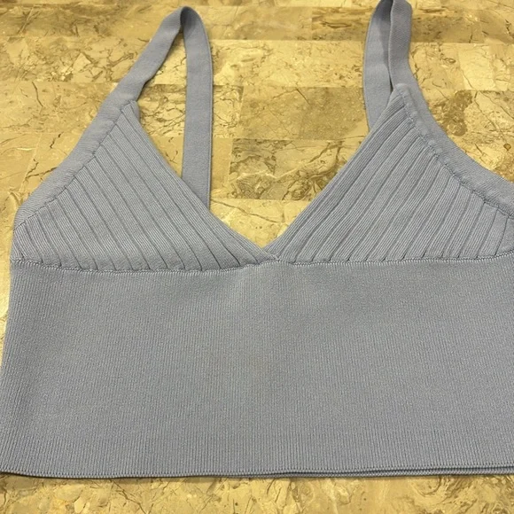 Zara Lavender Ribbed Crop Top - Picture 3 of 3